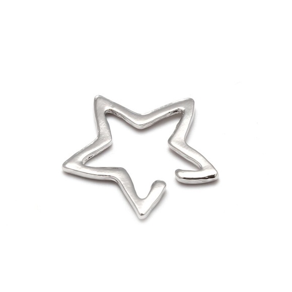 2 Pieces Cute Star Ear Cuff Earrings Silver / Gold - Picture 4 of 5
